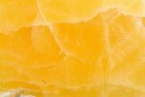 Polished, Orange, Honeycomb Calcite Slab - Utah #264239-1
